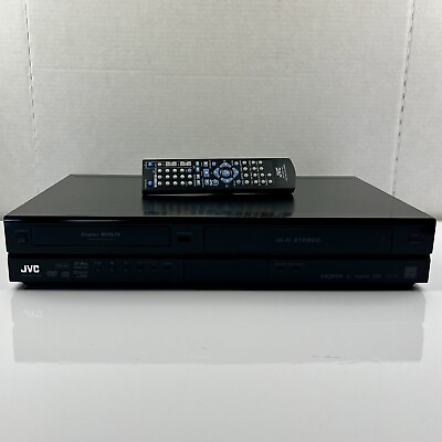 #ad JVC DR MV150BJ HDMI DVD VCR Combo With Remote For Parts Only Limited Testing $29.79
