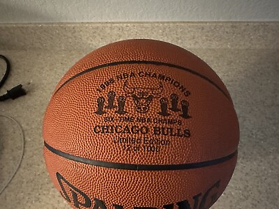 Chicago Bulls Spalding NBA Official Game Ball Leather Basketball 6 Time Finals $399.00