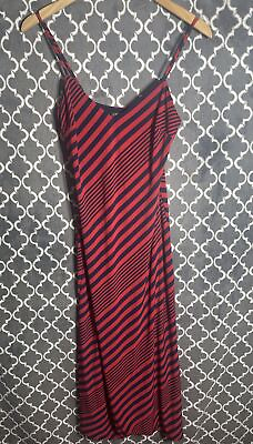 #ad Lauren Ralph Lauren Dress Womens Size 4 Striped V Neck Spaghetti Strap Lined $19.99
