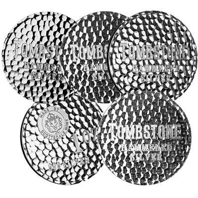 #ad 5 x 1 oz Tombstone Silver Bullion Rounds .999 Fine Silver Rounds #A639 $171.49