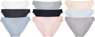 #ad 9 Pack of Womens Cotton Underwear Panty Briefs in Bulk 95% Cotton Soft Panties $18.90