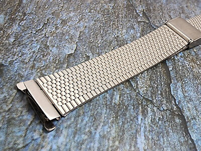 #ad 18mm Vintage Steel Hollow Curved Watchband for Sandoz $49.97