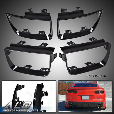 #ad Set Of 4 Tail Light Bezel Covers Black Fit For 2010 2013 Chevy Camaro LT LS SS $24.81