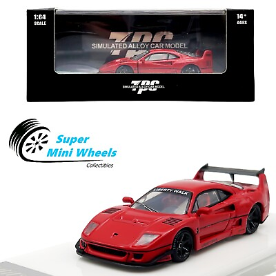 #ad #ad TPC 1:64 LBWK Ferrari F40 Red with Sticker $24.99