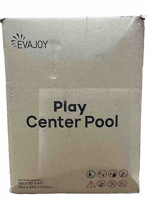 #ad EVAJOY EJ HF022 Inflatable Play Center Kiddie Pool w Slide amp; Sprinkler 95x75x40 $97.75