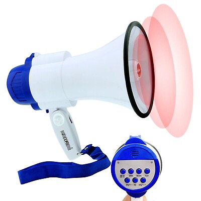 #ad 5Core 30W Megaphone Bullhorn Voice Recording Siren Blow Horn HandHeld Loudhailer $16.99