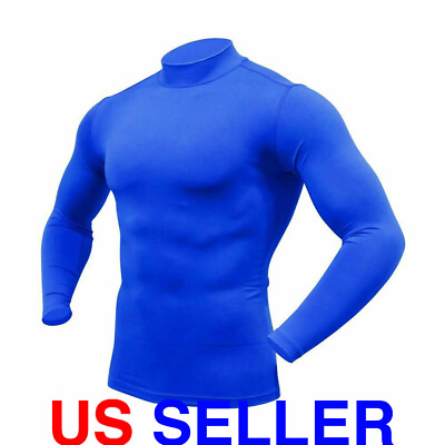 #ad #ad ARMEDES Mens Mock Long Sleeved T Shirt Cool Dry Compression Baselayer AR 53 $15.09