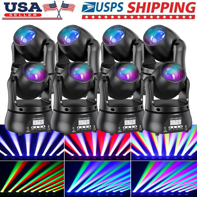 #ad 70W LED Moving Head Lights RGBW Beam Stage Spot Light DJ Disco Party DMX 8PCS $136.99