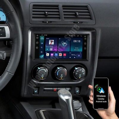 #ad For 2008 2014 Dodge Challenger Apple Carplay Android 13 Car Stereo Radio GPS AHD $145.50