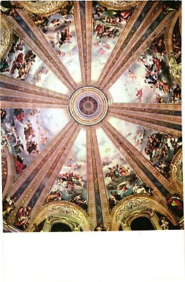 #ad Dome Paintings by Plasencia Royal Basilica of Saint Francis the Great Postcard $15.99