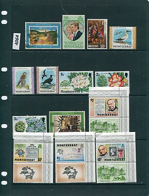 #ad #4064 65 MONTSERRAT selection of 40 MNH MH Used stamps from various years $6.50