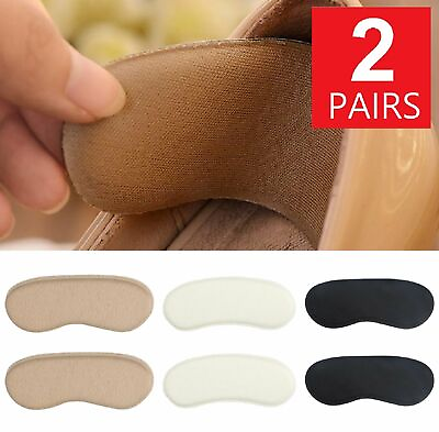 #ad 2 Pairs Fabric Shoe Pads Cushion Liner Grip Back Heel Inserts Insoles $3.09