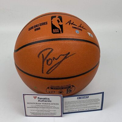 Autographed Signed KRISTAPS PORZINGIS Spalding Basketball Fanatics amp; Steiner COA $174.99