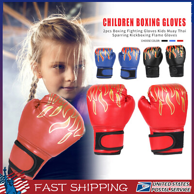 #ad Boxing Gloves for Kids Children Training Punching Bag Kickboxing Mitts Age 3 12 $9.99