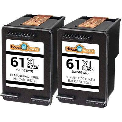 #ad 2PK Replacement HP61XL 2 Black Ink Cartridge ENVY 4500 4501 4502 4504 5530 5531 $21.70