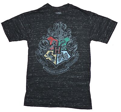 #ad Harry Potter Adult New T Shirt Classic Four Color Hogwarts Crest Pic $16.98