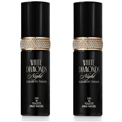 #ad *PACK OF 2* WHITE DIAMONDS NIGHT by Elizabeth Taylor for Women 1.0 oz EDT Spray $19.95