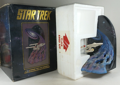 #ad 1993 Star Trek USS Enterprise NCC 1701 Featured in a 3D Outer Space Environment. $69.99