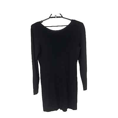 #ad Open Edit sweater dress long sleeve minidress black size X Large XL $34.99