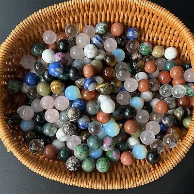 #ad 50 Pcs Wholesale Mixed Natural Ball Quartz Crystal Sphere Reiki Healing Beads US $7.99