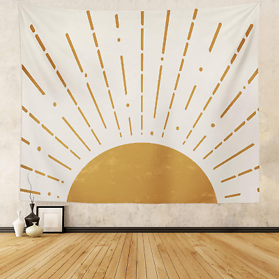 #ad Boho Sun Tapestry Horizontal Sunset Sun Rise Vintage Hippie Tapestries Wall Hang $19.58