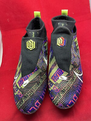 #ad Odell Beckham Jr. X Nike Vapor edge pro #x27;black electro purple#x27; size mens 8.5 EUC $75.00
