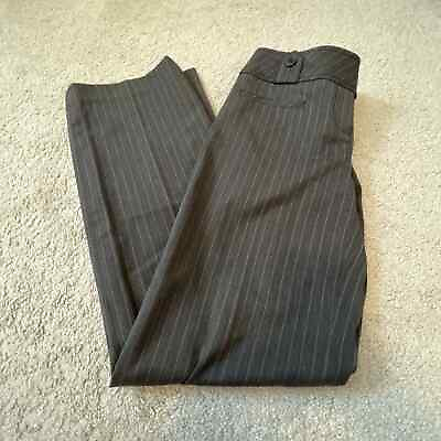 #ad LOFT Dress Pants Size 0 Marisa Fit Charcoal Gray And Tan Pinstriped $15.00