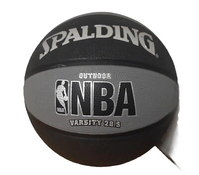 #ad Pre owned Spalding NBA Varsity Outdoor Basketball 28.5 in. Silver Black $11.95