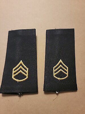 #ad #ad PAIR OF US ARMY LARGE STAFF SERGEANT SSG E 6 EPAULET SHOULDER $3.50
