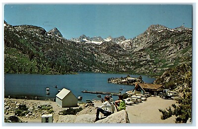 #ad 1973 Lake Sabrina Boat Landing Cafe Tackle Shop Bishop California CA Postcard $9.98