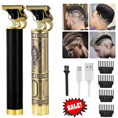 #ad Men Hair Clippers Trimmer Shaver Clipper Cutting Beard Cordless Barber T Blade $13.45