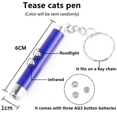 #ad Cat Laser Toy Keychain Set With Batteries Included 3 Count $3.59