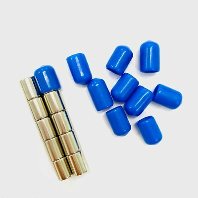 #ad 10X Neo Push Pin Magnets with Reusable BLUE Caps Fridge Whiteboard Hold Memo AU $27.49
