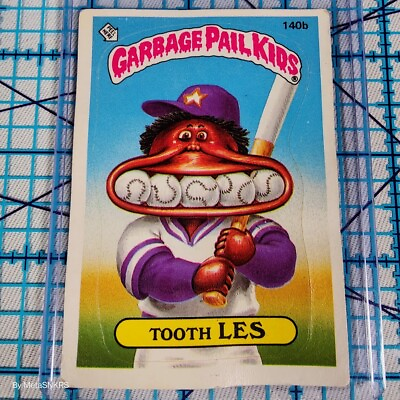 #ad Garbage Pail Kids Series 4 Card 140b Tooth Les 1986 Sticker Vintage TOPPS GPK $7.99