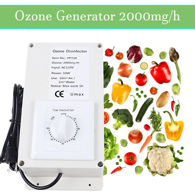 #ad 2000mg h Portable Ozone Generator Machine Air Water Sterilizer Purifier 110V $32.30