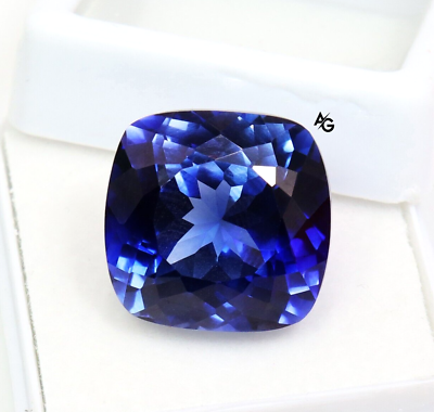 #ad Natural Kashmiri Blue Sapphire 28.00 Ct Certified Gemstone Loose Cushion Shape $84.46