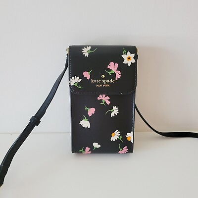 #ad Kate Spade Madison Floral Waltz Print NS Flap Phone Crossbody Handbag KF478 $75.48
