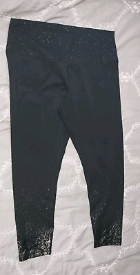 #ad Z by Zobha Shine Leggings Ombre High Waisted Ankle Size XXL runs Small Metallic $9.99