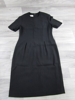 #ad Vintage Liz Claiborne Suits Dress Womens 10 Little Black Shoulder Pads 80s Zip $28.46