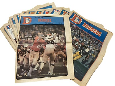 #ad Rare collection of 16 1980 Denver Broncos Weekly Newspaper Publications $249.95