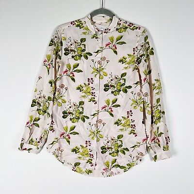 #ad Equipment Adalyn Blooming Sprig Floral Flower Print Chiffon Button Down Blouse $40.00