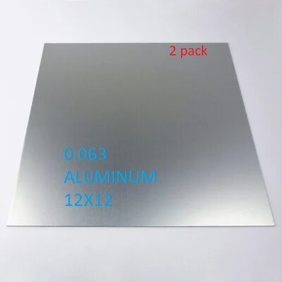 #ad 2 pcs .060 Aluminum Sheet Metal Plate. 12quot; X 12quot; 1 16 Aluminum Flat stock $13.99