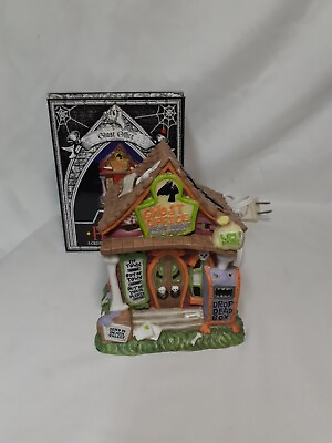 #ad Vintage 1998 Creepy Hollow Post “Ghost Office” Mini Light Up Halloween House $19.00