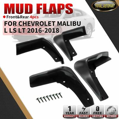 #ad 4x RH LH Splash Guards Mud Flaps Molded for Chevrolet Malibu 2016 2018 Sedan $20.99