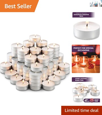 #ad Elegant 100 Pack White Votive Candles Compact Size for Home amp; Event Ambiance $20.99