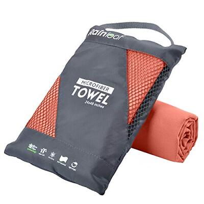 #ad Microfiber Towel Perfect Travel amp; Sports amp;Camping 48.00quot; x 24.00quot; Brick Red $21.04
