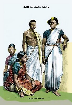 #ad Hindu King and Family 19th Century by Richard Brown Art Print $285.99