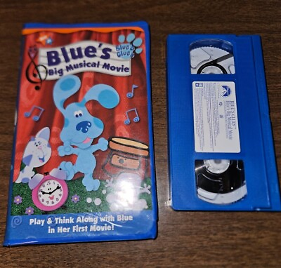 #ad #ad Blues Clues Blue#x27;s Big Musical Movie VHS 2000 Movie Nickelodeon Nick Jr. Blue $7.95