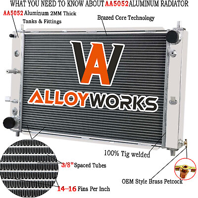 #ad 4 Row Aluminum Radiator For Ford Mustang GTamp;SVT V8 4.6L 5.4L 97 04 Auto Manual $189.00