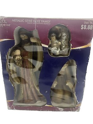 #ad Holiday Time Metallic Style Holiday Family Vintage NEW Box In Rough Shape $9.99